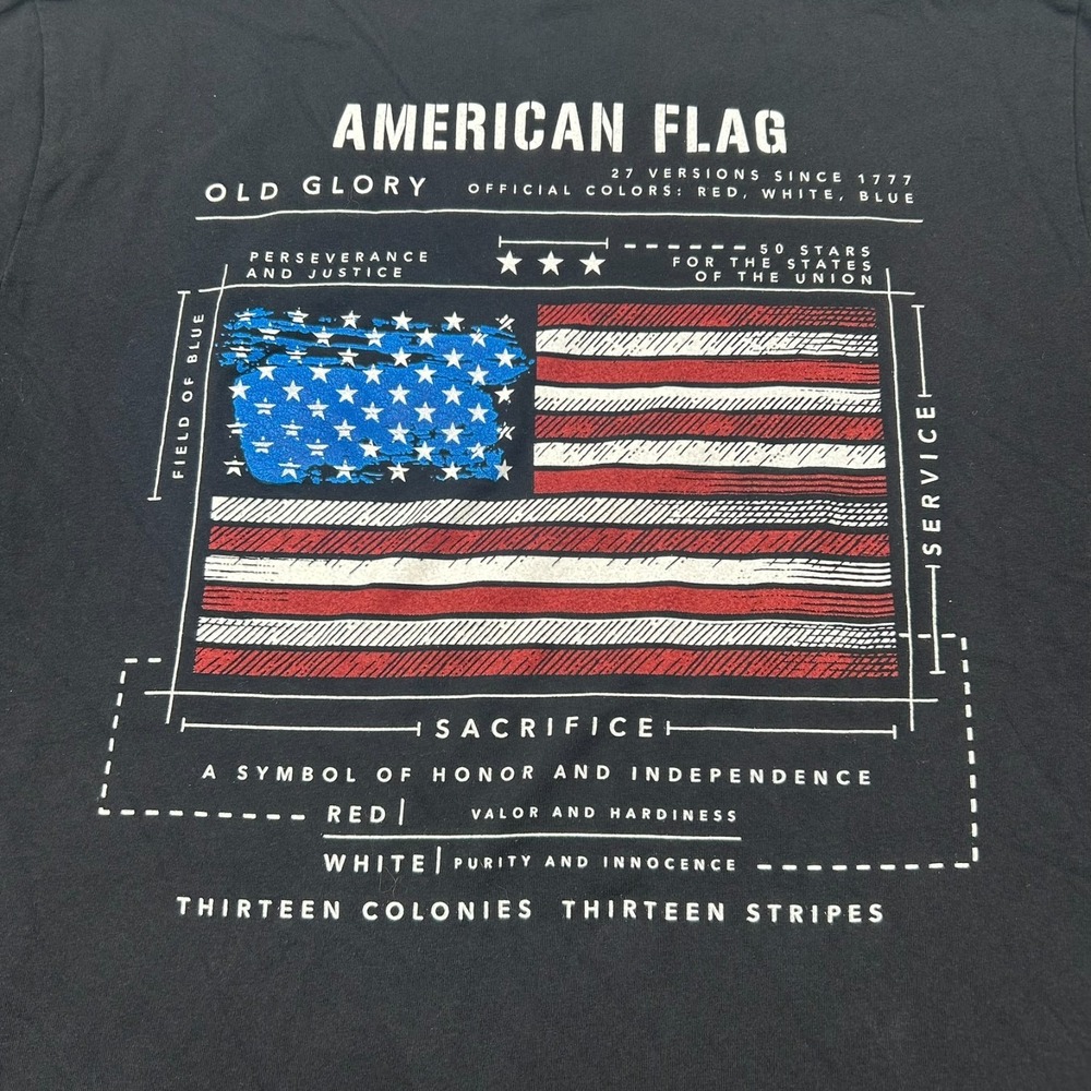 Nine Line Apparel American Flag Short Sleeve Tshirt Mens XL Black Veteran - Picture 12 of 14